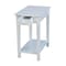 International Concepts Rectangle Narrow End Table, 22 W, 14 L, 25 in H, Wood, White OT08-2214 - alternate 7